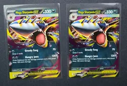 Mega Sharpedo ex 061/094 Phantasmal Flames Pokemon TCG SET of TWO (2) - Image 1