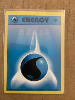 Pokemon TCG Water Energy Base Set 102/102 1st Edition Never Played Near Mint - Image 1