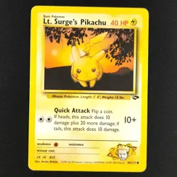 Lt. Surge's Pikachu 84/132 - Gym Challenge - Pokemon Card - Image 1