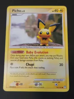 Pichu 93/123 2007 Mysterious Treasures Pokemon Card TCG Yuka Morii Common - Image 1