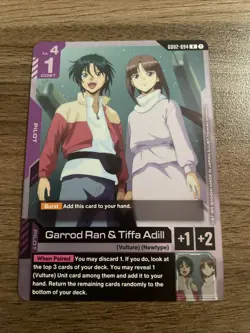 Gundam Card Game Garrod Ran & Tiffa Adill Dual Impact GD02-094 R - Image 1
