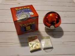 23K Gold Plated POLIWHIRL Trading Card 1995 Burger King Pokemon Worn Box - Image 1