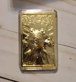 23K Gold Plated POLIWHIRL Trading Card 1995 Burger King Pokemon Worn Box - Image 5