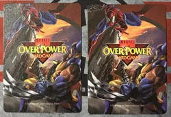 Fleer 1995 OverPower Marvel: 2x ENERGY E7 CYCLOPS Power Cards Rare PowerSurge - Image 2