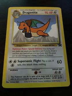 Dragonite #5 MOVIE PROMO (LP) Black Star PROMO Pokemon Cards - Image 1