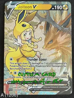 🔥 A 1206 PokeGirl Trainer Lillie Jolteon Goddess Story Anime Waifu CUSTOM Card - Image 1