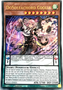 DoSolfachord Coolia ANGU-EN021 Ultra Rare 1st Edition YuGiOh TCG Card - Image 1