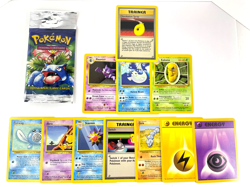 Pokemon - Base Set OPENED Pack - Venusaur Artwork Long Crimp - 11 Cards - NM - Image 1