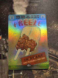 MtG BRAIN FREEZE Secret Lair Encyclopedia Single Card Magic Foil - Image 1
