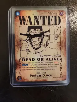 One Piece TCG Portgas.D.Ace Wanted Poster - Error Card OP13 Errata! - Image 1
