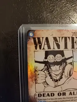 One Piece TCG Portgas.D.Ace Wanted Poster - Error Card OP13 Errata! - Image 2