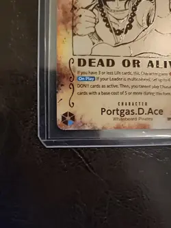 One Piece TCG Portgas.D.Ace Wanted Poster - Error Card OP13 Errata! - Image 5