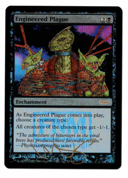 Engineered Plague FNM Foil Signed by artist Michael Sutfin! - Image 1