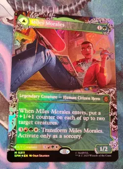 Miles Morales (0211) Borderless Foil- Marvel's Spider-Man (SPM) - Image 2