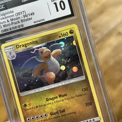 Pokemon Card TCG - Dragonite 96/149 Cosmos Holo Promo Sun & Moon CGC Pristine 10 - Image 3