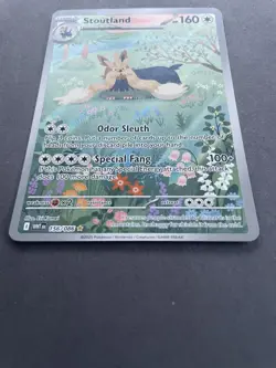 Stoutland 156/086 White Flare 2025 IR Holo Rare Pokemon Card TCG - Image 5