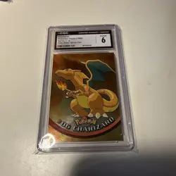 1999 Pokemon Charizard Topps Series 1 Silver Foil CGC 6 Pop 3!!!! Only 13 Higher - Image 1