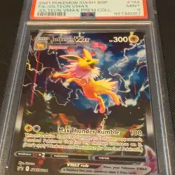 🔥2021 Pokemon SWSH Black Star Promo #184 Full Art Jolteon VMAX PSA 9! Mint!🔥 - Image 1
