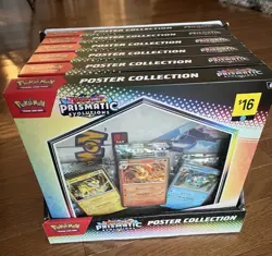 Pokemon Prismatic Evolutions Poster Collection Sealed Full Display Case Lot Of 6 - Image 1