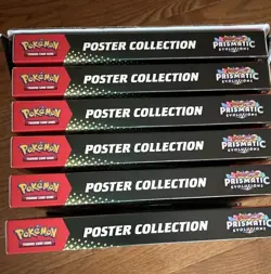 Pokemon Prismatic Evolutions Poster Collection Sealed Full Display Case Lot Of 6 - Image 2
