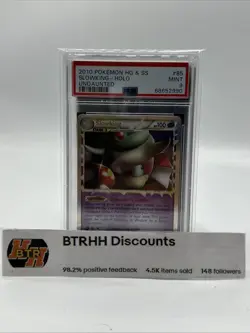 2010 POKEMON HEARTGOLD & SOULSILVER UNDAUNTED #85 SLOWKING-HOLO PSA 9 - Image 1