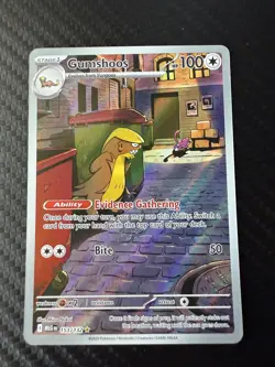 Pokemon Gumshoos Illustration Rare 153/132 Me01: Mega Evolution Holo Near Mint - Image 1