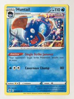Huntail 066/264 Non Holo Rare Fusion Strike Pokemon Pack Fresh - Image 1
