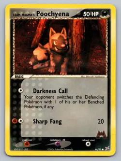 Pokemon TCG Team Magma vs Team Aqua Team Magma's Poochyena 66/95 - Image 1
