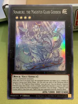 YUGIOH Ninaruru, the Magistus Glass Goddess GEIM-EN007 Super Rare - Image 1