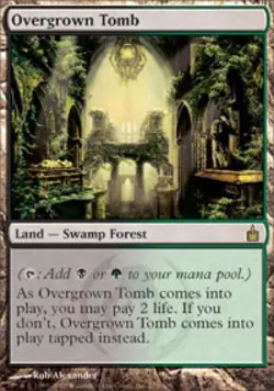 Overgrown Tomb - Light Play MTG Ravnica - Image 1