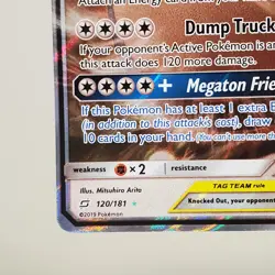 Pokemon Eevee & Snorlax GX 120/181 Sun and Moon Team Up Tag Team Card LP+ - Image 4