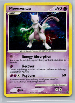 Mewtwo - 9/100 - Pokemon Majestic Dawn Holo Card LP - Image 1