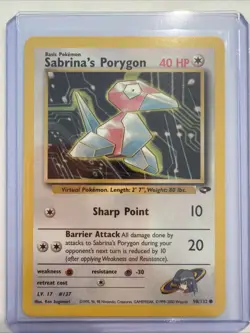 Pokemon TCG Sabrina's Porygon Gym Challenge Unlimited Common Card 98/132 LP - Image 1