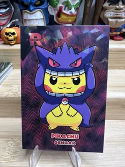 Pikachu Poncho Gengar - Cracked Ice Holo - Team Rocket Card Database - Pokemon - Image 1