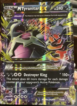 M Tyranitar EX 043/098 Jumbo Cards Holo Very Light Wear, Almost Perfect - Image 1