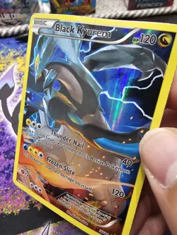 Pokemon TCG Black Kyurem XY Black Star Promos Holo Card XY80 Damaged - Image 3