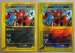 Scizor #32 Reverse Holo + Holo 2002 Pokemon e-Card Series Aquapolis - Image 1