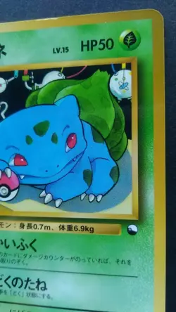Bulbasaur Pokemon Card Japanese Nintendo Rare No.001 Glossy Vending Series 1 - Image 5