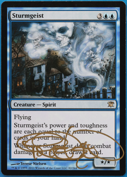 Sturmgeist Innistrad NM Blue Rare SIGNED MAGIC MTG CARD (ID# 504947) ABUGames - Image 1
