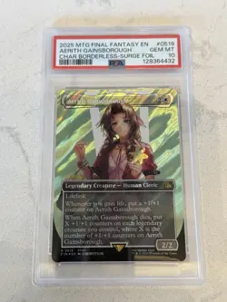 2025 MTG EN - Aerith Gainsborough (Borderless Surge Foil) 0519 - FFVII - PSA 10 - Image 1