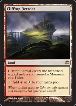 1x Clifftop Retreat Moderate Play MTG Magic - Kid Icarus - - Image 1