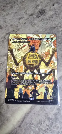 Master Weaver, Web Protector - Arasta of the Endless Web (Borderless) Mythic MTG - Image 1