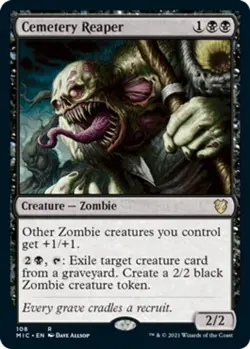 [4x] Cemetery Reaper Near Mint, English Midnight Hunt Commander MTG Magic - Image 1