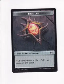 MAGIC MTG COMMANDER MODERN HORIZONS III M3C DUAL TOKEN DRAGON / TREASURE - Image 2