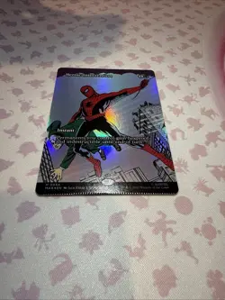 MTG Marvel's Spider-Man HEROIC INTERVENTION Foil Borderless Mythic #0034 CRIMPED - Image 3