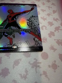 MTG Marvel's Spider-Man HEROIC INTERVENTION Foil Borderless Mythic #0034 CRIMPED - Image 4