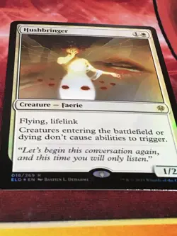 C6674 MTG MAGIC THRONE OF ELDRAINE HUSHBRINGER #018 FOIL LP R - Image 2