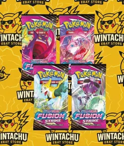 Sealed Fusion Strike Pokemon TCG Booster Pack COMPLETE ART SET - 4 Packs - Image 1