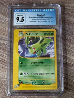 2002 Pokemon T Promo Trainers Magazine Bayleef #7 CGC Gem 9.5 10 Vol 16 - Image 1
