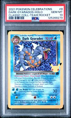 2021 Pokemon Celebrations DARK GYARADOS Holo PSA 10 8/82 - Image 1